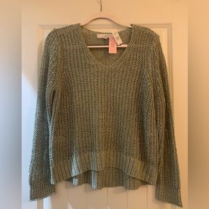 NWT LOFT Open Stitch Sweater in Sage - Size L